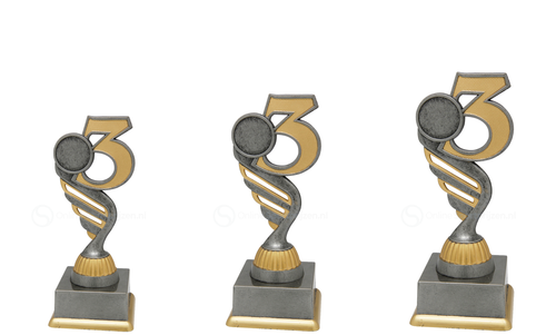 3e Prijs Trofee - SS1724 - Antiek Zilver / Goud