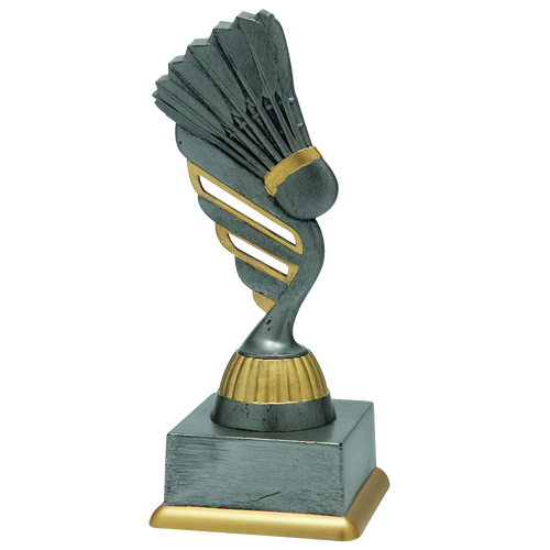 Badmintontrofee - SS1824 - Antiek Zilver / Goud