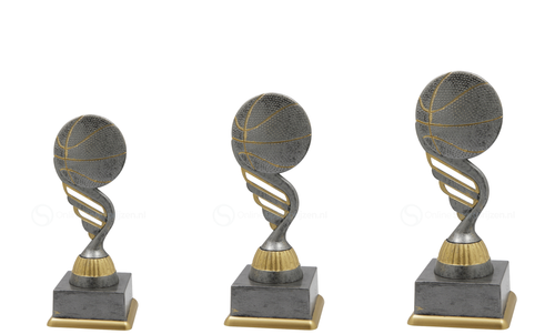 Basketbaltrofee - SS1749 - Antiek Zilver / Goud