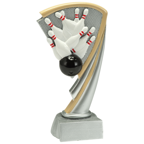 Bowling Prijs - RE.053 - Antiek Zilver met Kleuraccent