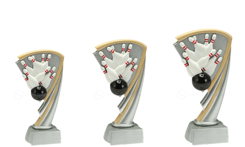 Bowling Prijs - RE.053 - Antiek Zilver met Kleuraccent