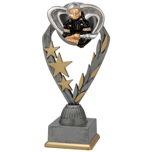 Brandweertrofee - PFS.028 - Antiek Zilver met Kleuraccent