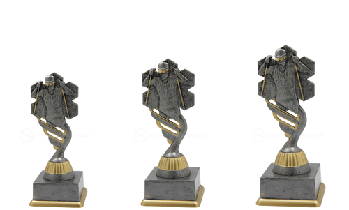 Cross Country trofee - SS1753 - Antiek Zilver / Goud