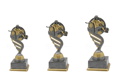 Damesvoetbaltrofee - SS1754 - Antiek Zilver / Goud