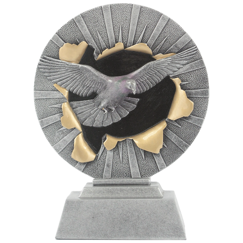 Duivensport Prijs - RE.072 - Antiek Zilver met Kleuraccent
