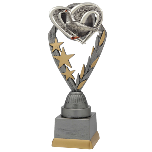 Duivensporttrofee - PFS.011 - Antiek Zilver met Kleuraccent