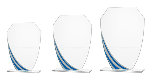 Gekleurd Glas Award - W191-W193 - Blauw