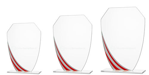 Gekleurd Glas Award - W191-W193 - Rood