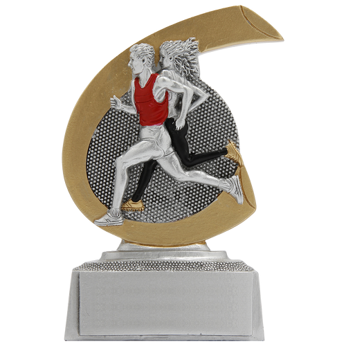 Giethars Atletiekprijsje - FG257 - Antiek Zilver met Kleuraccent