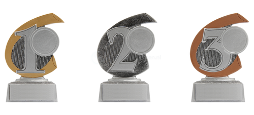 Giethars Plaatsingsprijsje - FG251-FG253 - Antiek Zilver met Kleuraccent