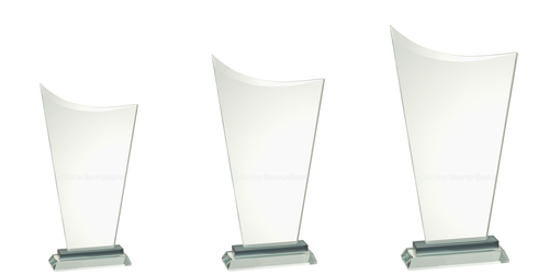 Glazen Award Met Zwart Detail In Geschenkdoos - GL.026
