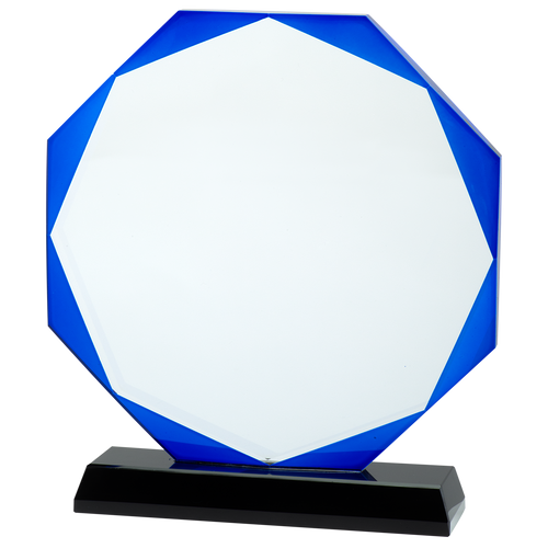 Glazen Award met Blauw Accent - W461-W463.9
