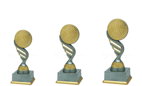 Golftrofee - SS1820 - Antiek Zilver / Goud