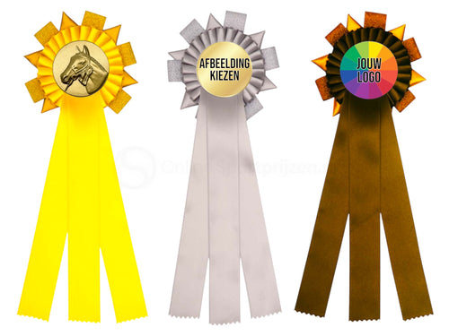 Gouden - Zilveren - Bronzen Rozet Paardensport - Dierententoonstelling Rozet - R25