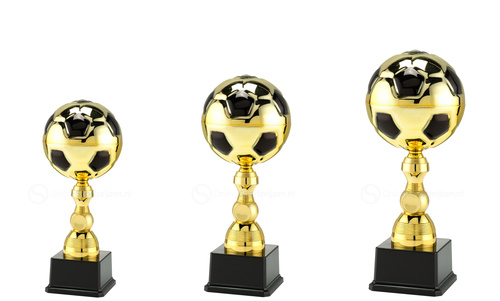 Gouden Bal Voetbalbeker - MT.150 - Goud / Zwart