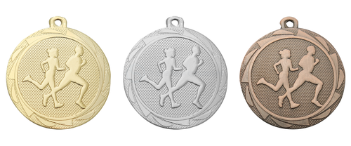Hardloop Medaille - 45 mm - BS.ME104 - Goud, Zilver en Brons