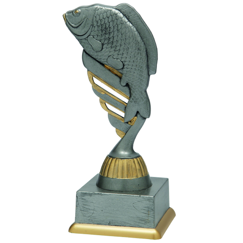 Hengelsporttrofee - SS1832 - Antiek Zilver / Goud