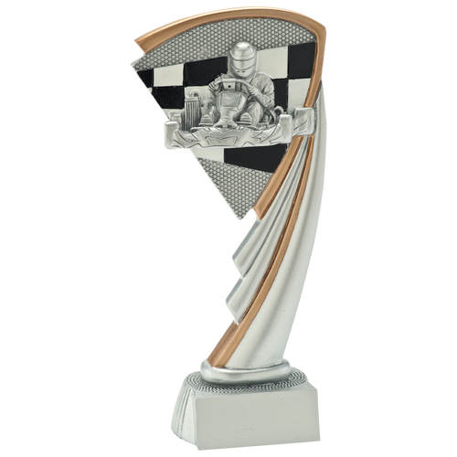 Karting Prijs - RE.062 - Antiek Zilver met Kleuraccent
