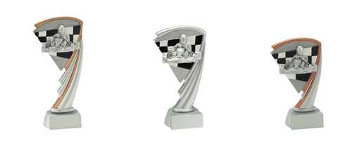 Karting Prijs - RE.062 - Antiek Zilver met Kleuraccent