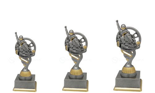 Kartingtrofee - SS1734 - Antiek Zilver / Goud