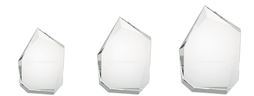 Kristal Glazen Award in Geschenkdoos Geschikt voor Gravure en Full Colour Print - W671-W673