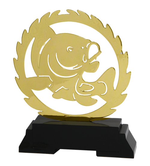 Metalen Hengelsport Prijs - L232 - Goud