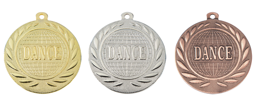 Medaille Dansen - 50 mm - DI5000.R - Goud, Zilver en Brons