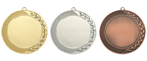 Medaille Delft met Sierlijke Voor- én Achterkant - 70mm - D58 - Goud, Zilver en Brons