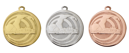 Medaille Zwemmen - 45 mm - ME.091 - Goud, Zilver en Brons