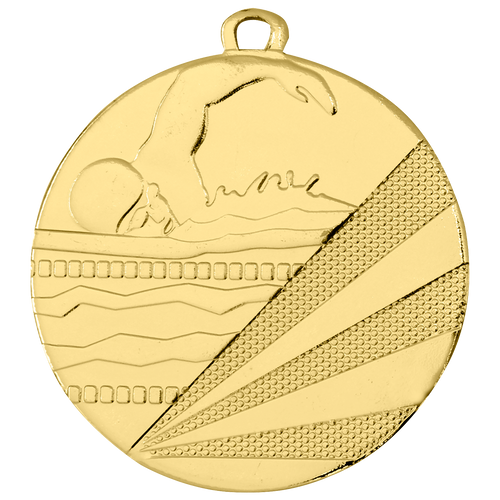 Medaille Zwemmen - 50 mm - D112C - Goud, Zilver en Brons