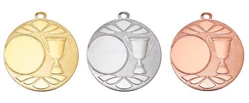 Medaille met Cup - 50 mm - DI5003 - Goud, Zilver en Brons