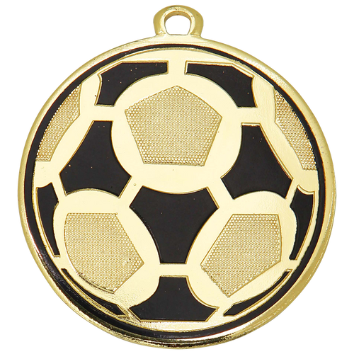 Multi Colour Voetbalmedaille - 50 mm - DI5009 - Goud, Zilver en Brons