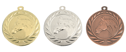 Paardensport Medaille - 50 mm - DI5000.U - Goud, Zilver en Brons