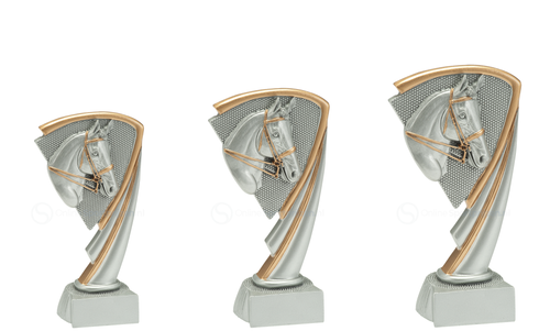 Paardensport Prijs - RE.055 - Antiek Zilver met Kleuraccent
