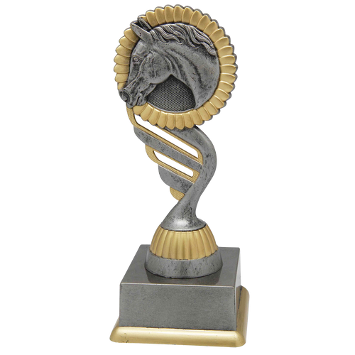 Paardensporttrofee - SS1728 - Antiek Zilver / Goud