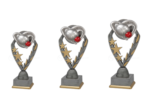 Petanquetrofee - PFS.027 - Antiek Zilver met Kleuraccent