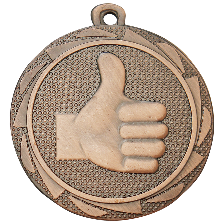 Pluim Medaille - 45 mm - BS.ME108 - Goud, Zilver en Brons