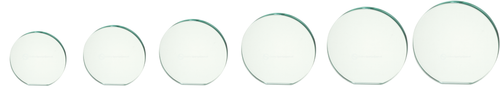 Ronde Glazen Award in Geschenkdoos Geschikt voor Gravure en Full Colour Print - W151-W156