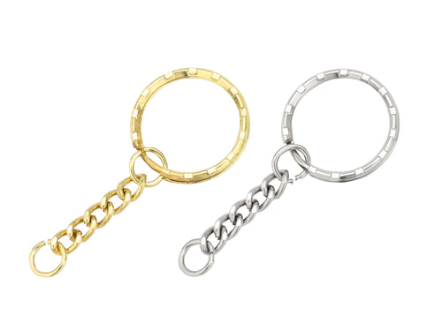 Sleutelhanger Schakeltjes - V9 - Goud en Zilver