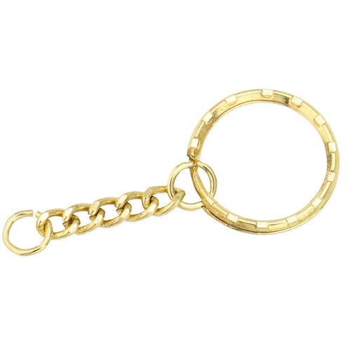 Sleutelhanger Schakeltjes - V9 - Goud en Zilver