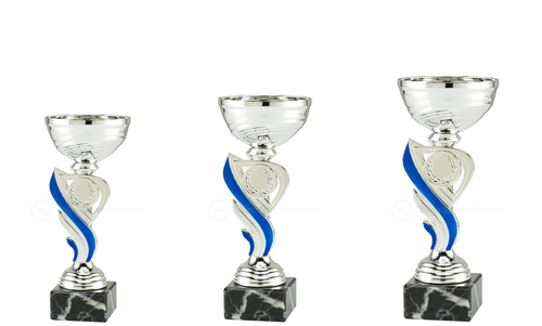 Super Budget Trophy - SET.345B - Zilver / Blauw