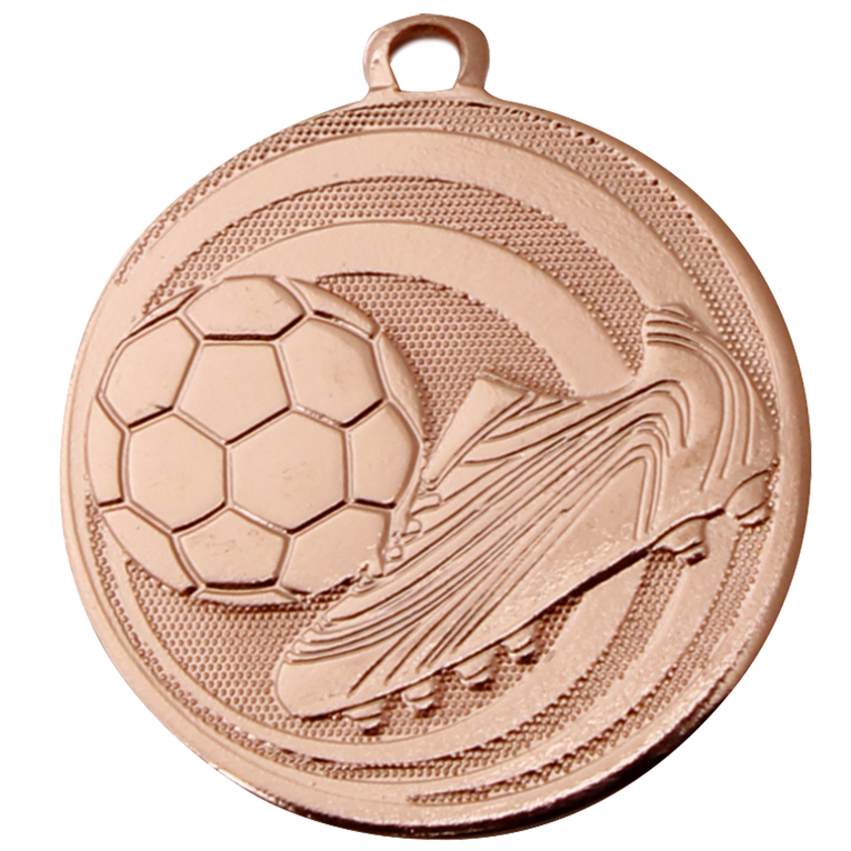 Voetbal Medaille - 45 mm - ME.090 - Goud, Zilver en Brons