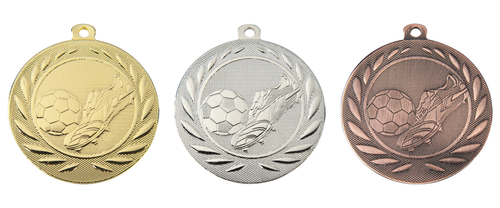 Voetbalmedaille - 50 mm - DI5000.B - Goud, Zilver en Brons