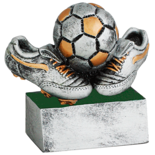 Voetbalprijsje - RE.006 - Antiek Zilver met Kleuraccent