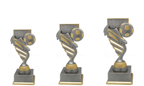 Voetbaltrofee - SS1726 - Antiek Zilver / Goud