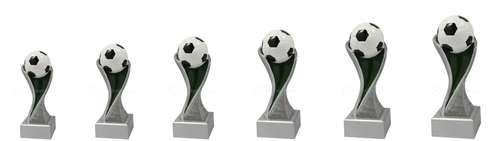 Voetbaltrofee Rotterdam - FG4011-FG4016 - Zilver met Kleuraccent