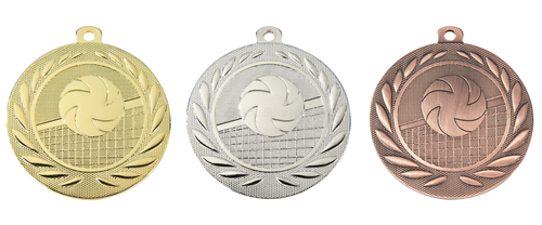 Volleybal Medaille - 50 mm - DI5000.N - Goud, Zilver en Brons