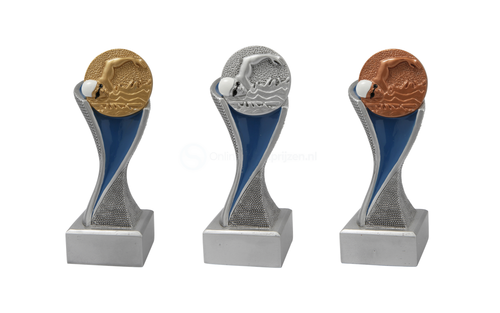 Zwem Prijs - FG4045 - Zilver met Kleuraccent