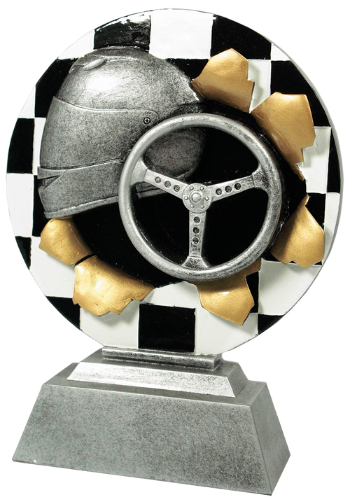 Autosport Prijs - Karting Prijs - RE.075 - Antiek Zilver met Kleuraccent