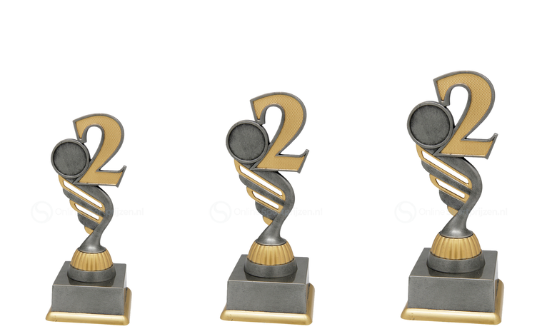2e Prijs Trofee - SS1723 - Antiek Zilver / Goud